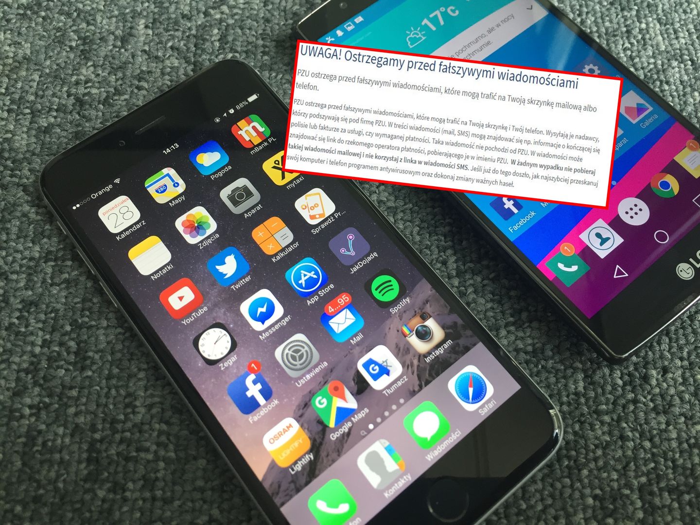 Ataki przeprowadzono drogą mailową i SMS-ową