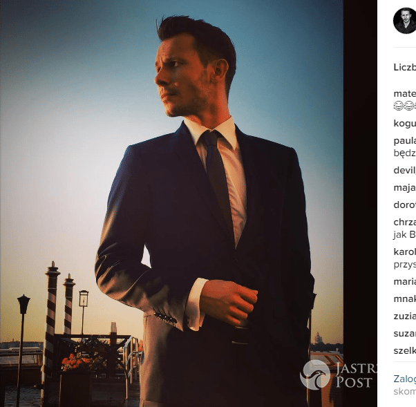 Mateusz Banasiuk na ślubie Agnieszki Szulim i Piotra Woźniaka-Staraka