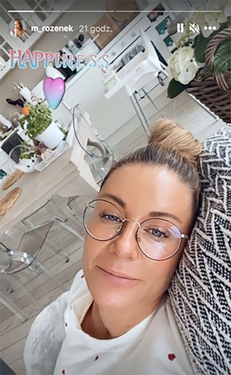Małgorzata Rozenek i fotelik Henia