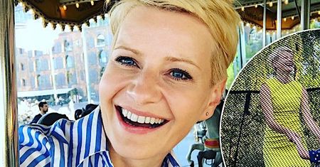 Wystylizowana Małgorzata Kożuchowska szaleje z synkiem na trampolinie! Jan Franciszek to już duży kawaler!