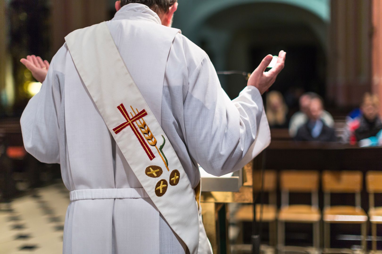 Priest during a ceremony/Mass