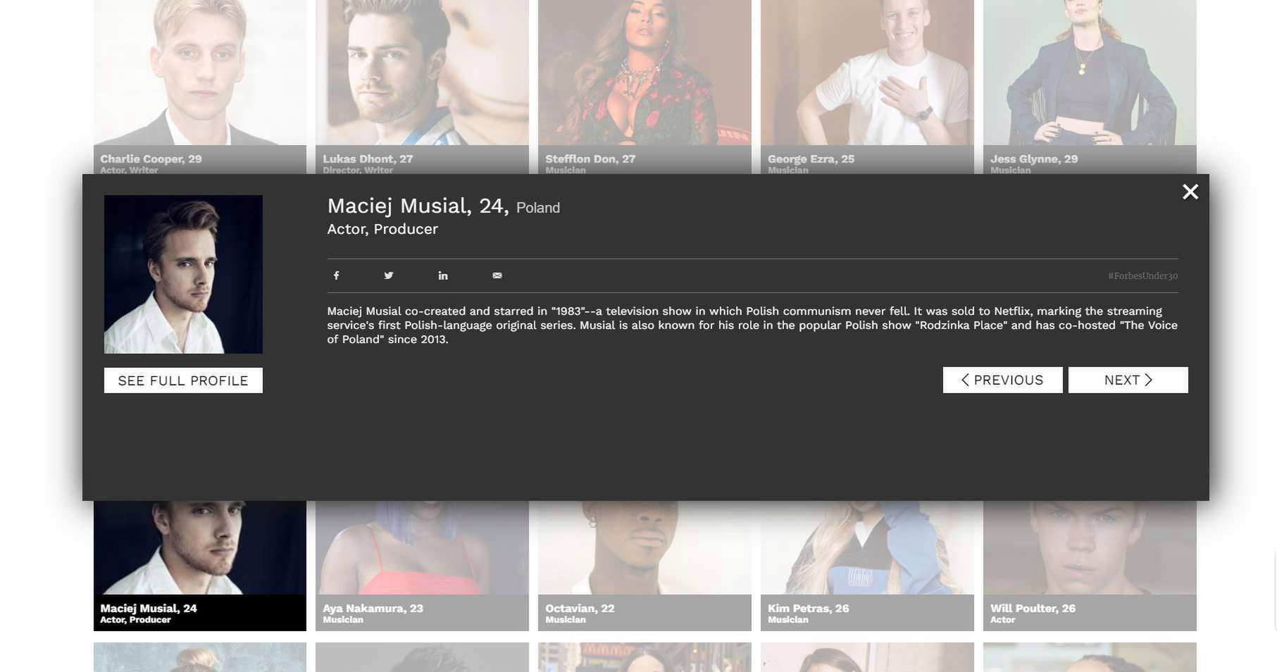 Maciej Musiał w rankingu Forbes
