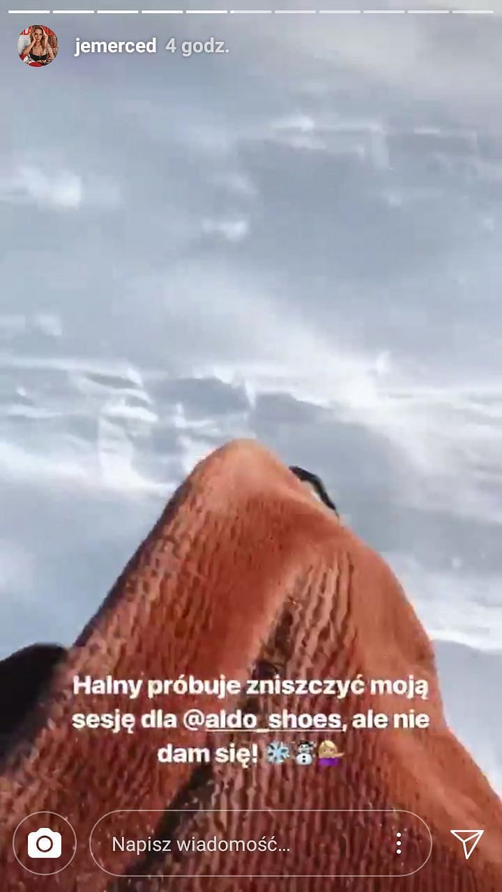 Na Kasprowym Wierchu szaleje halny, a Jessica Mercedes robi sobie romantyczną sesję