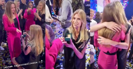 Finał "Top Model". Julia nagle uklękła na scenie i poprosiła partnerkę o rękę. Kamery TVN nie były na to przygotowane [WIDEO]