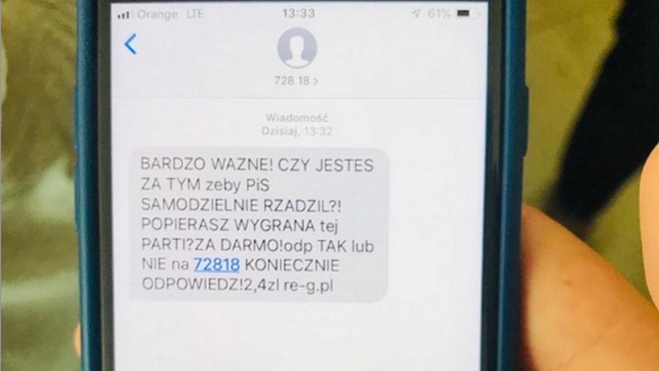 Takiego SMS-a wysłał nam nasz czytelnik. 