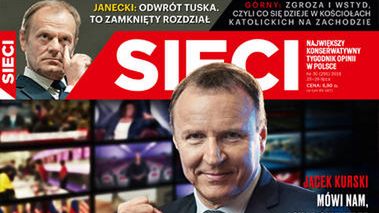 Okładka najnowszego wydania tygodnika "Sieci"