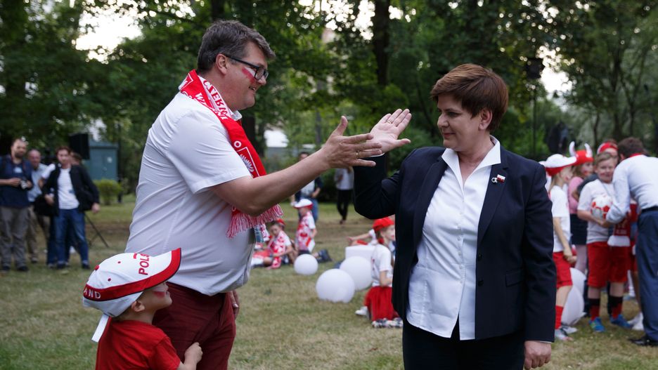 Maciej Wąsik w towarzystwie Beaty Szydło
