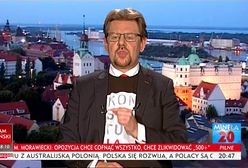 Awantura w TVP Info. Poseł Nowoczesnej w koszulce z napisem "Konstytucja"