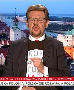 Awantura w TVP Info. Poseł Nowoczesnej w koszulce z napisem "Konstytucja"