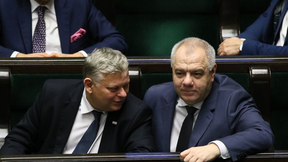 Szef gabinetu politycznego premiera Marek Suski i wicepremier Jacek Sasin