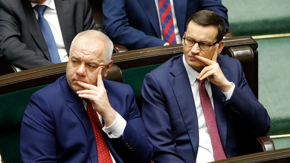Jacek Sasin, minister aktywów państwowych i premier Mateusz Morawiecki