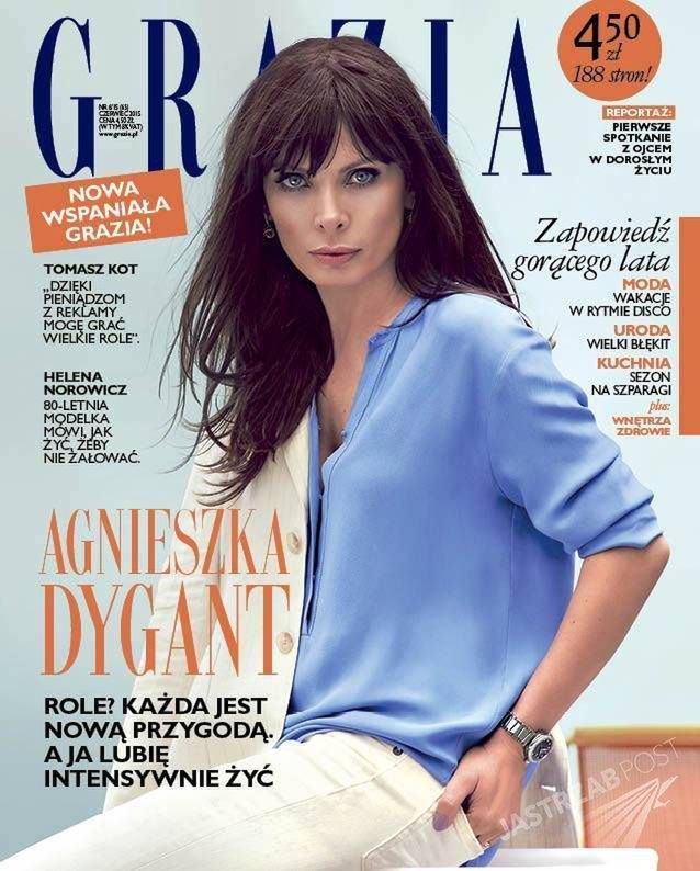 Agnieszka Dygant - Grazia czerwiec 2015 - wywiad, sesja, Tomasz Kot