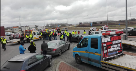 Protest na A2. "Zmiany w prawie uderzą w kierowców"