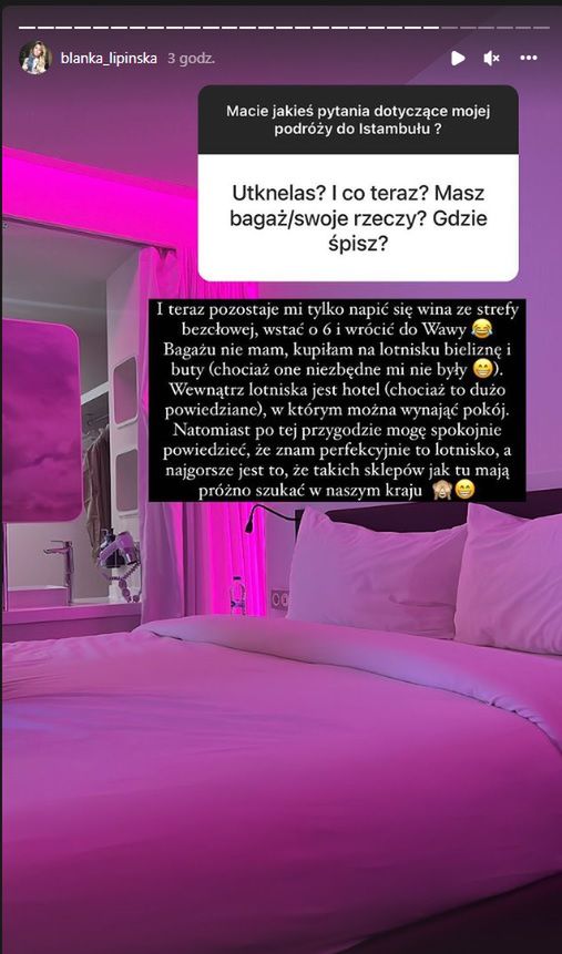 Blanka Lipińska utknęła na lotnisku w Turcji