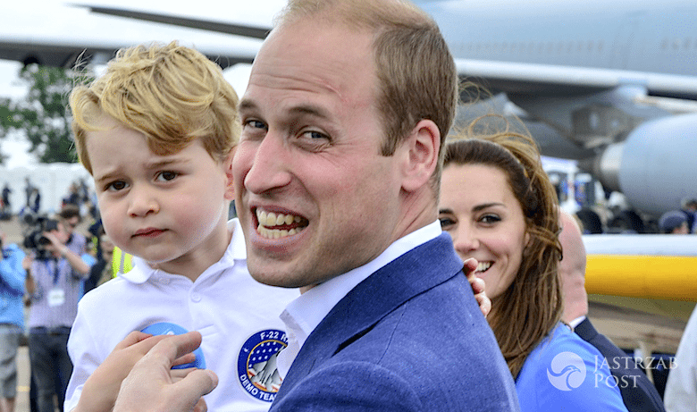 Urocze zdjęcia księcia George'a z księżną Kate i księciem Williamem. 3-latek był największą gwiazdą oficjalnego spotkania