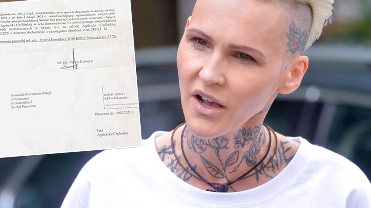 Agnieszka Chylińska dostała pismo z policji w głośnej sprawie. Udostępniła treść. Szykuje się większa afera
