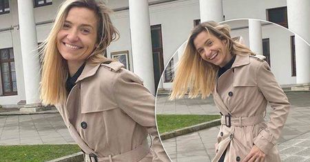 Joanna Koroniewska ma oko do wiosennych trendów. Jej płaszcz i buty kupisz w sieciówce na przecenie