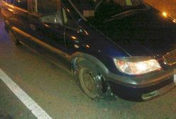 Jechał na samych felgach. Miał 2 promile alkoholu we krwi