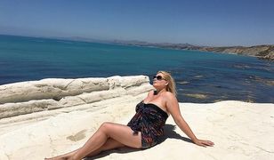Elżbieta Romanowska kusi na rajskiej plaży. Co za figura!