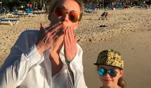 Martyna Wojciechowska z córką na Dominikanie