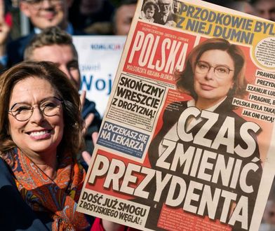 Kidawa-Błońska z "tabloidową" gazetką kampanijną. W środku drożyzna, smog i palec Lichockiej [NEWS]