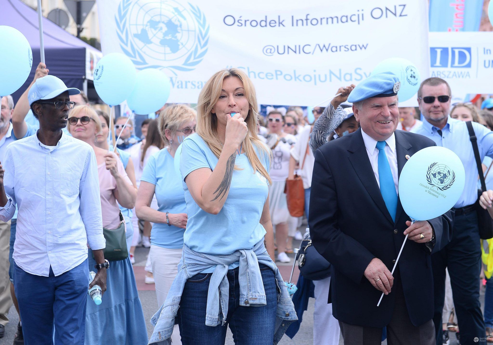 Martyna Wojciechowska z córka na Marszu ONZ