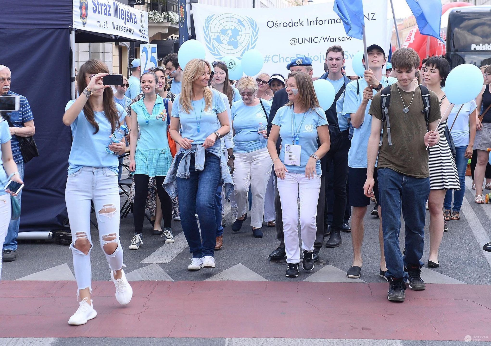 Martyna Wojciechowska z córka na Marszu ONZ