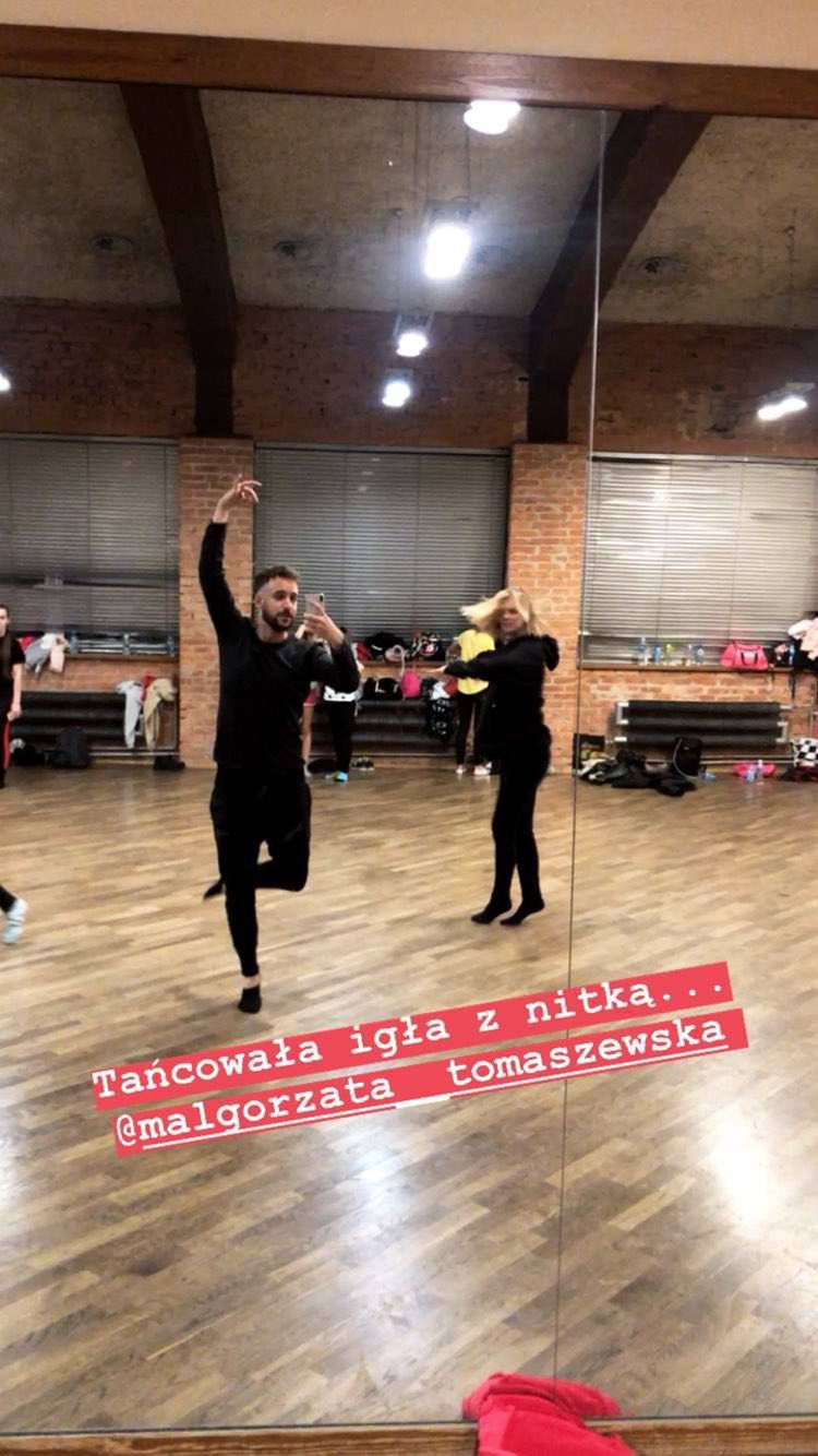 Olek Sikora i Małgorzata Tomaszewska trenują taniec