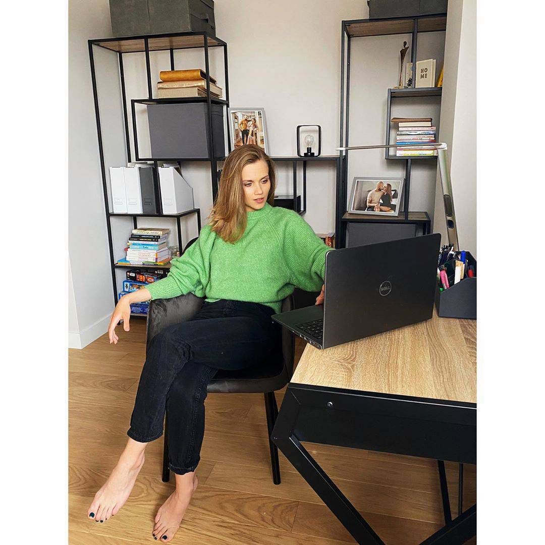 Agnieszka Kaczorowska pokazała swoje domowe biuro