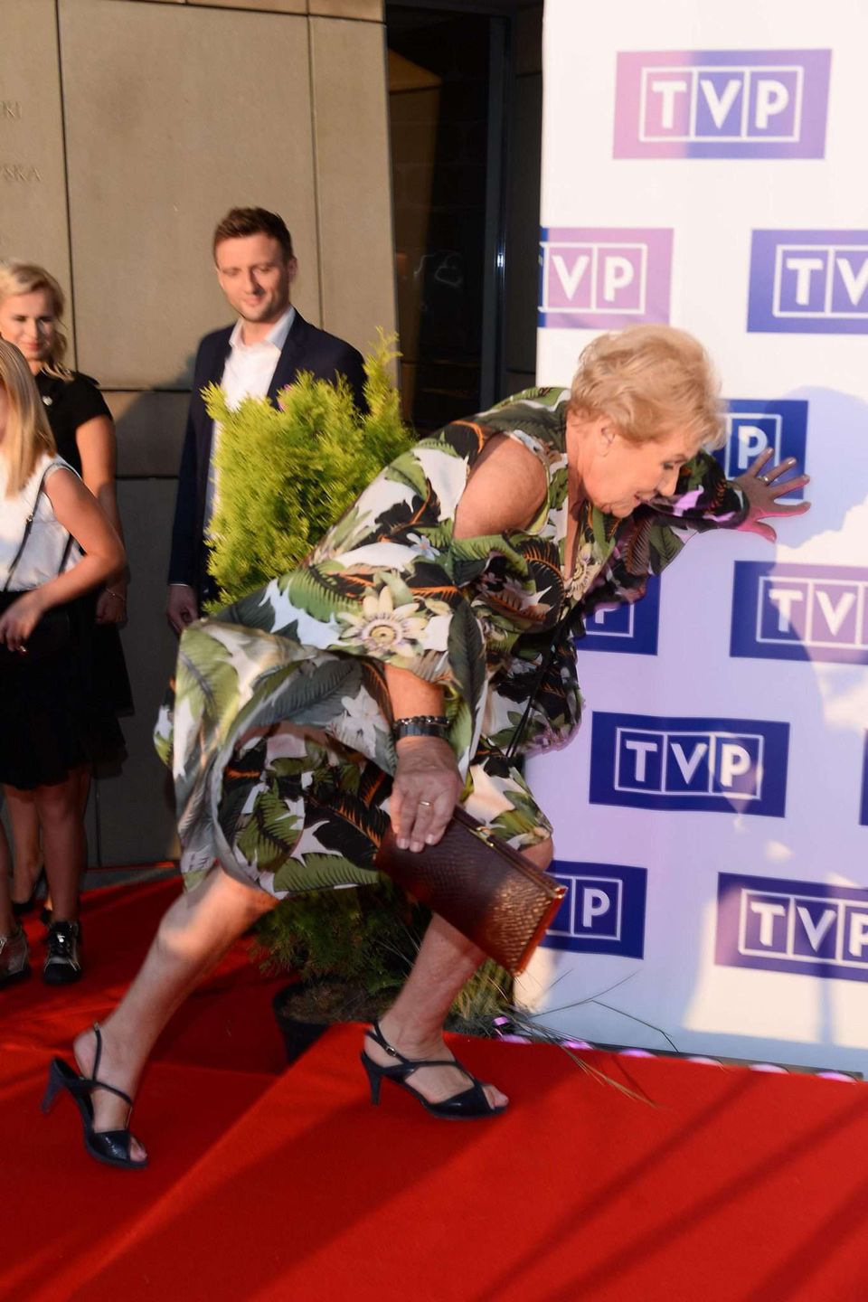 Upadek Teresy Lipowskiej podczas ramówki TVP