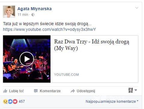 Agata Młynarska żegna Wojciecha Młynarskiego
