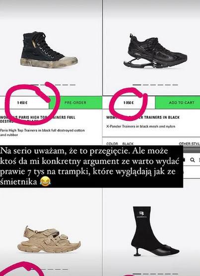 Paulina Krupińska ostro o butach marki Balenciaga