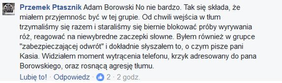 Komentarz z dyskusji pod postem Pawła Kasprzaka 