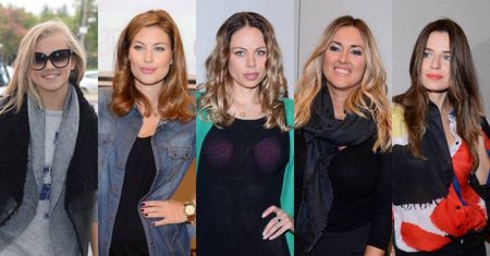 Aleksandra Kisio jeansowej koszuli i obcisłych spodniach, kolorowa Natasza Urbańska i Agnieszka Popielewicz w błękitnej mini