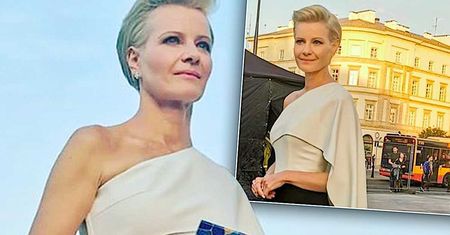 Stylowa Małgorzata Kożuchowska jak światowa gwiazda upamiętniła Jana Pawła II! Szyk i elegancja w każdym calu!