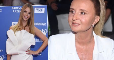 Małgorzata Tomaszewska i Joanna Kurska postawiły na ten sam trend. Obie w bieli na ramówce TVP