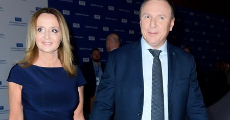 Joanna Kurska w granatowej sukience maxi. Wyglądała obłędnie