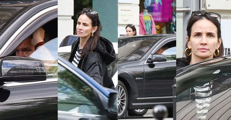 Naburmuszona Viola Kołakowska wsiada do mercedesa Tomasza Karolaka za 180 tysięcy. Co tak zepsuło jej humor? (ZDJĘCIA)