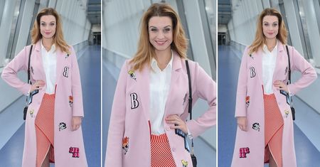 LOOK OF THE DAY: Julia Kamińska w różowym płaszczu Bizuu