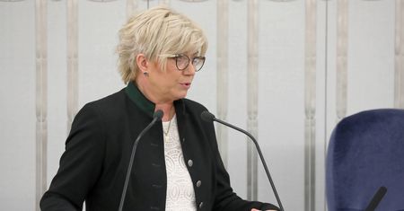 Julia Przyłębska na posiedzeniu senackiej komisji