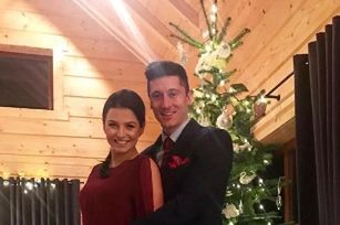 Ania Lewandowska elegancko, a Robert Lewandowski... w kapciach