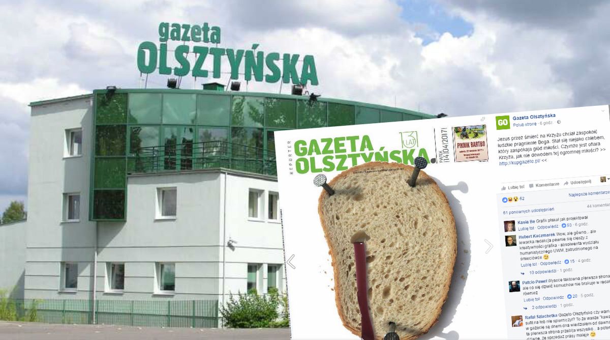 Redaktorzy ukrzyżowali chleb. Świąteczna okładka regionalnej gazety to hit sieci