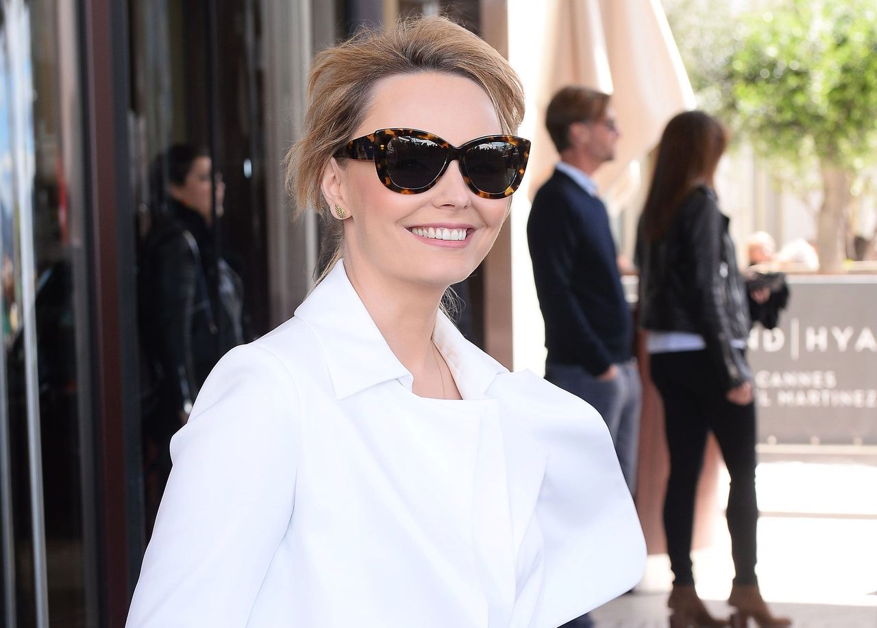Agnieszka Jastrzębska w bieli na festiwalu w Cannes