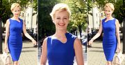Małgorzata Kożuchowska w pięknej niebieskiej sukience