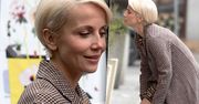 Wystrojona jak z żurnala Kasia Zielińska walczy z modnymi kozakami na ulicy! Paparazzi mieli raj!