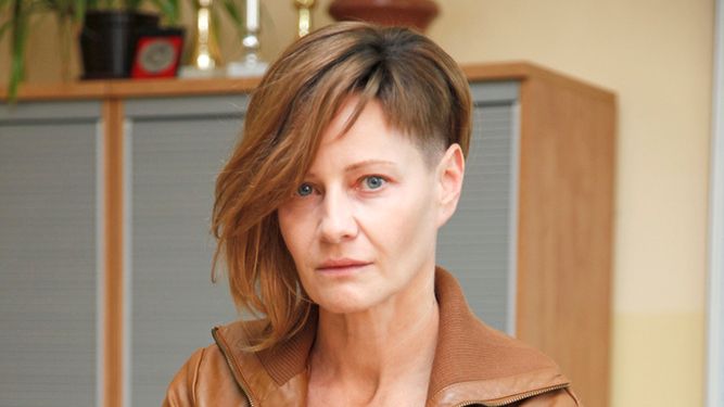 Małgorzata Kożuchowska na planie filmu Patryka Vegi. 