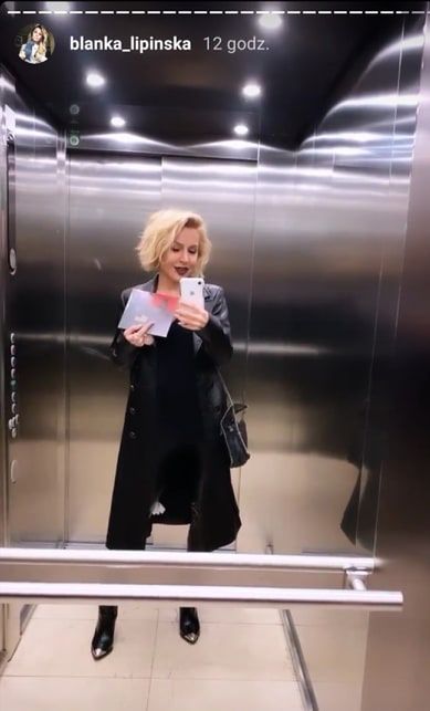 Blanka Lipińska w czarnej stylizacji 