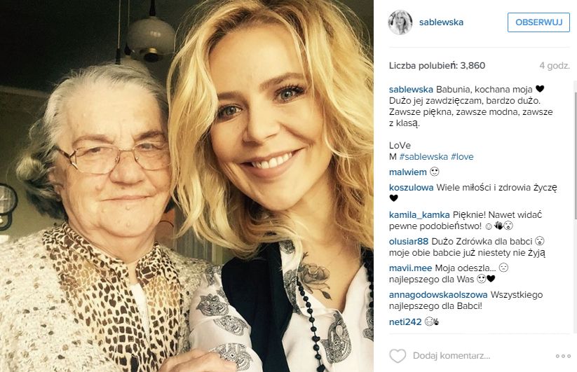 Maja Sablewska z babcią z okazji Dnia Babci