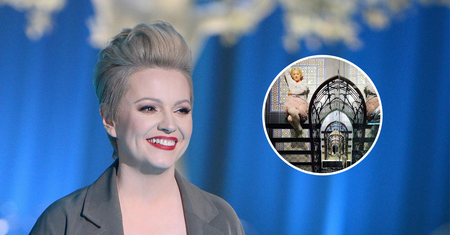 Dorota Szelągowska odpoczywa w Krakowie. Pozowała na klatce schodowej