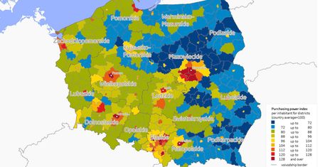 W Polsce rośnie przepaść między biednymi i bogatymi. Linia podziału idzie wzdłuż rzeki